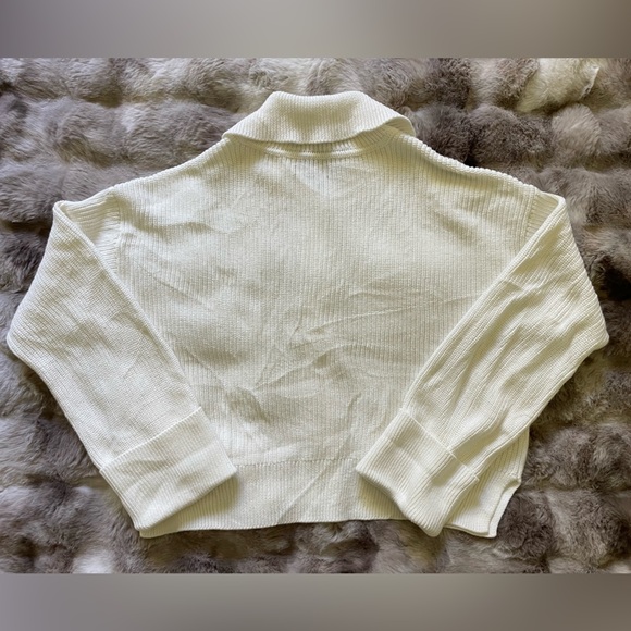 QUINCE- 100% Organic Cotton Fisherman Collared Cardigan size medium - Picture 5 of 9